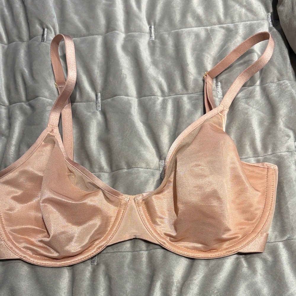 Soma Satin Underwire Bra in Soft Pink